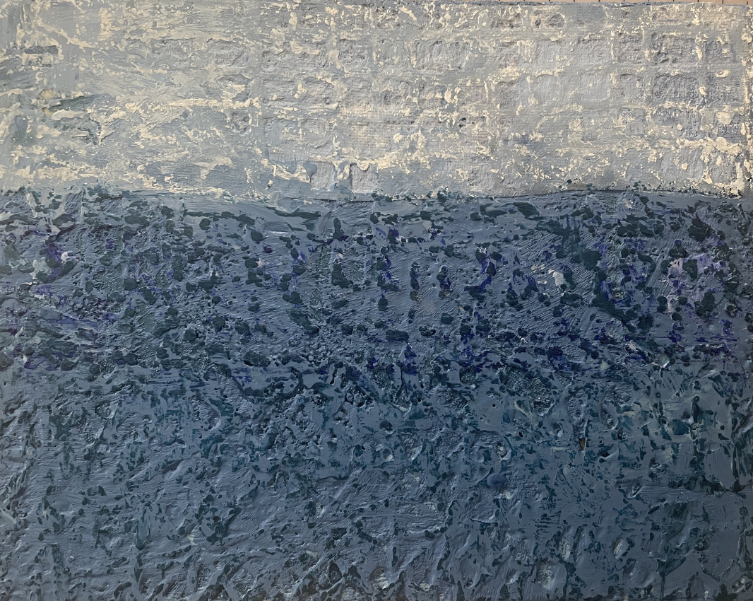 "Horizon", 2025, Encaustic, 11x14 inches