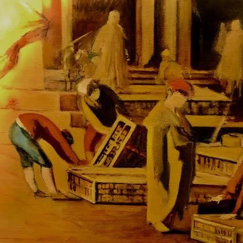  Unpacking,  2020 12x12 inches