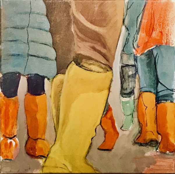  Boots, Flood,  2020 12x12 inches