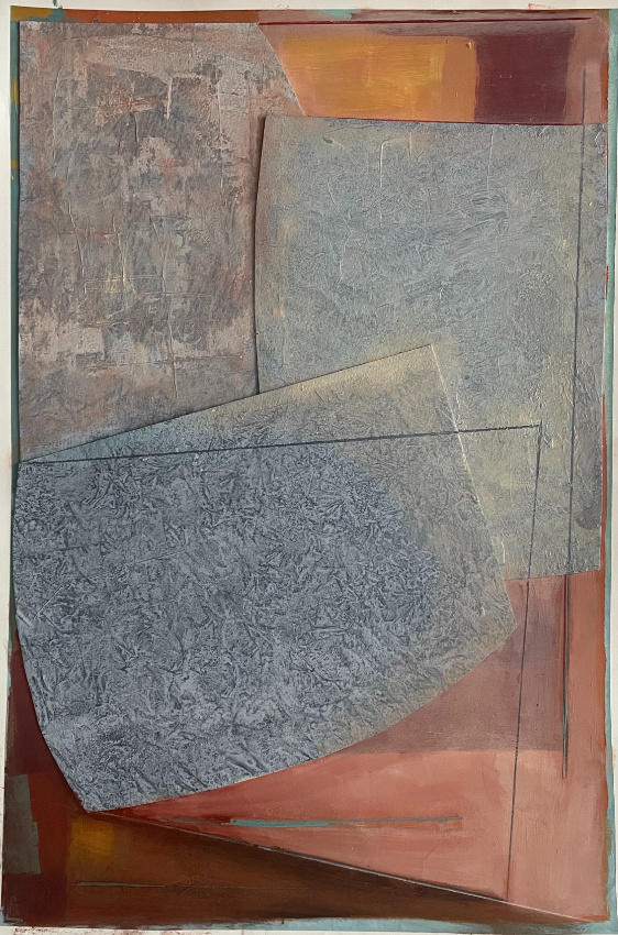"Indigenious", 2025, Encaustic, 36x25 inches