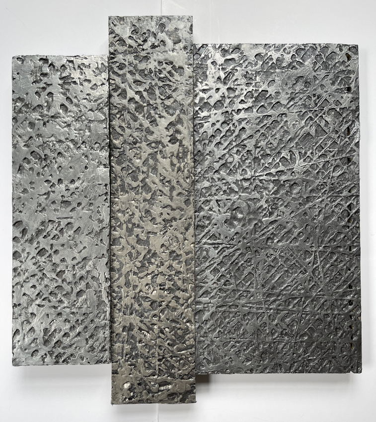 "Ta Dah", 2026, Encaustic, 23x21 inches