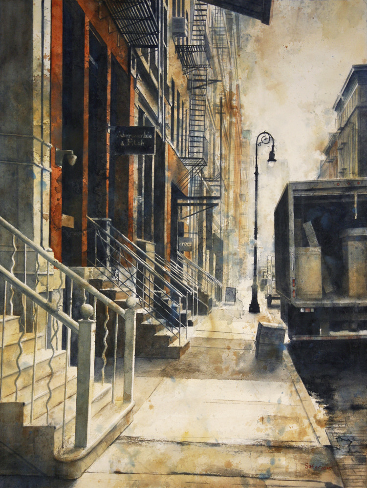 "Mercer Street, Soho", 30x22 inches, 2026