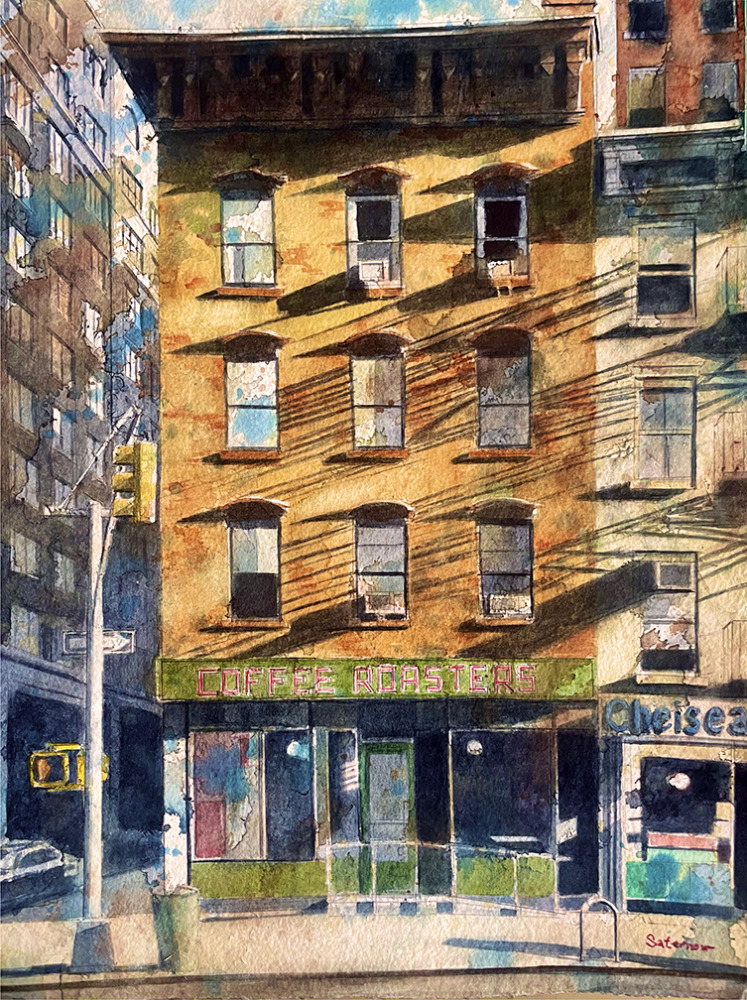 "Coffee Roasters, 7th Ave", 15x11 inches, 2026