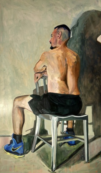 <em>We Remember Moments</em>, 54 x 32 inches, oil on canvas 2022