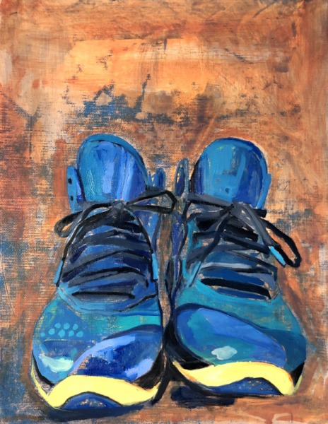 Entourage, 14 x 11 inches, oil on canvas, 2021