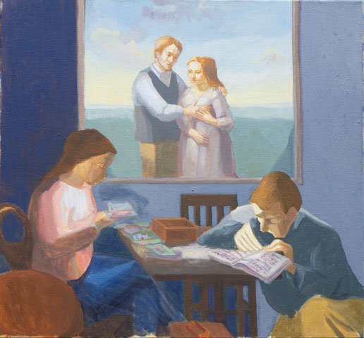 And the end of all our exploring will be to arrive where we started and know the place for the first time, 28 x 30 inches, oil on linen, 2019