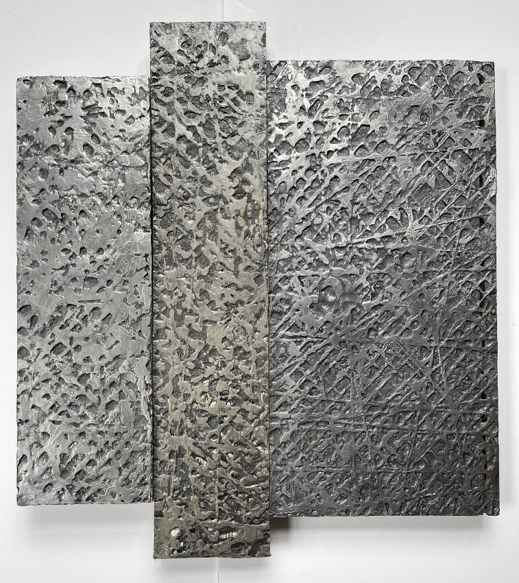 "Ta Dah", 2026, Encaustic, 23x21 inches